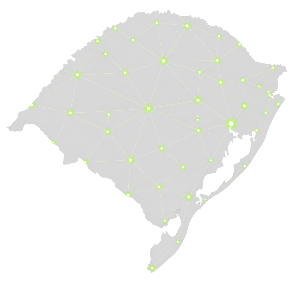 Mapa do Rio Grande do Sul com cobertura EMPYRA